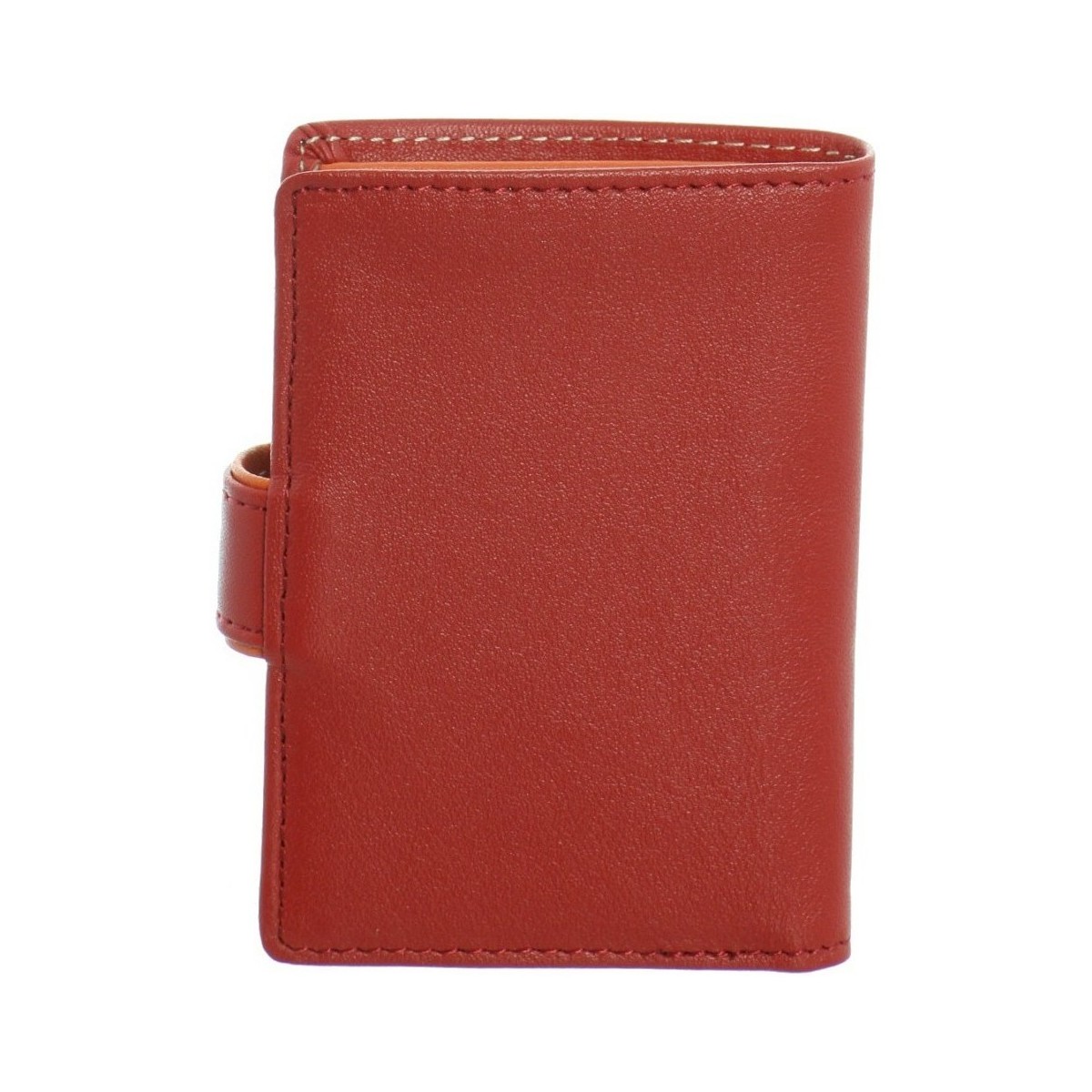 Hexagona Rouge Petit porte-cartes cuir ref 40922 Rouge/M TGG5SK5Z