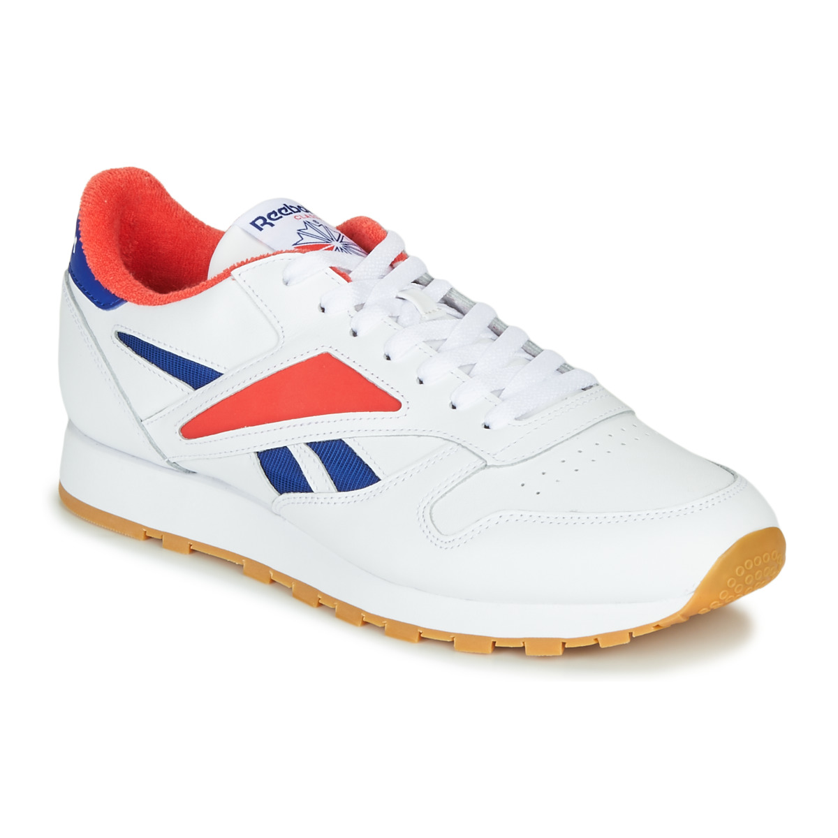 Reebok Classic Gris / Blanc / Rouge CL LEATHER MARK Vyk