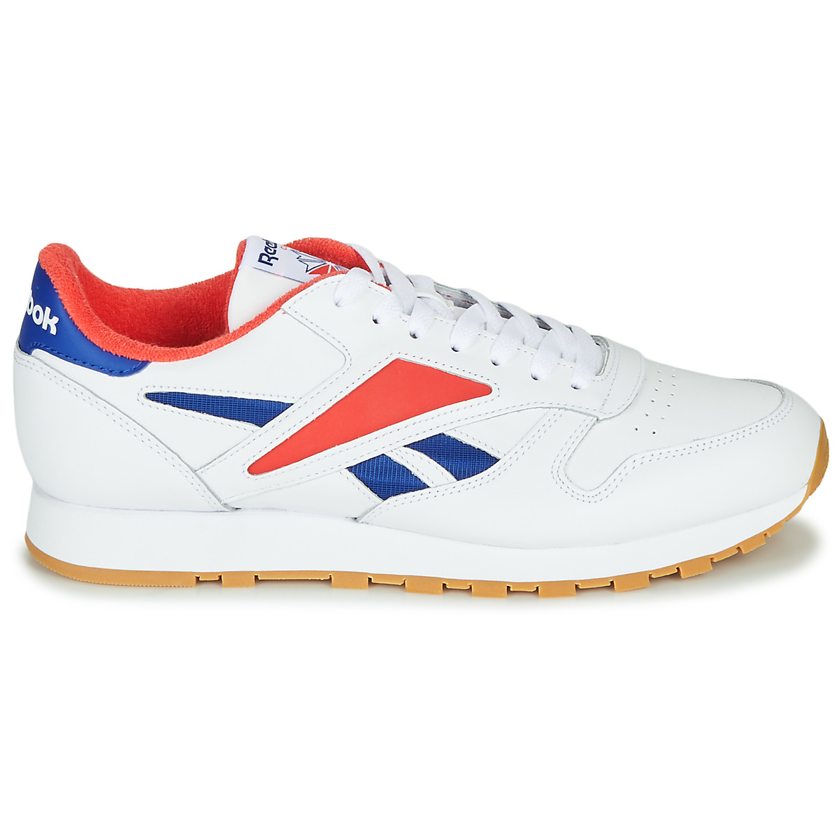 Reebok Classic Gris / Blanc / Rouge CL LEATHER MARK Vykxur1y