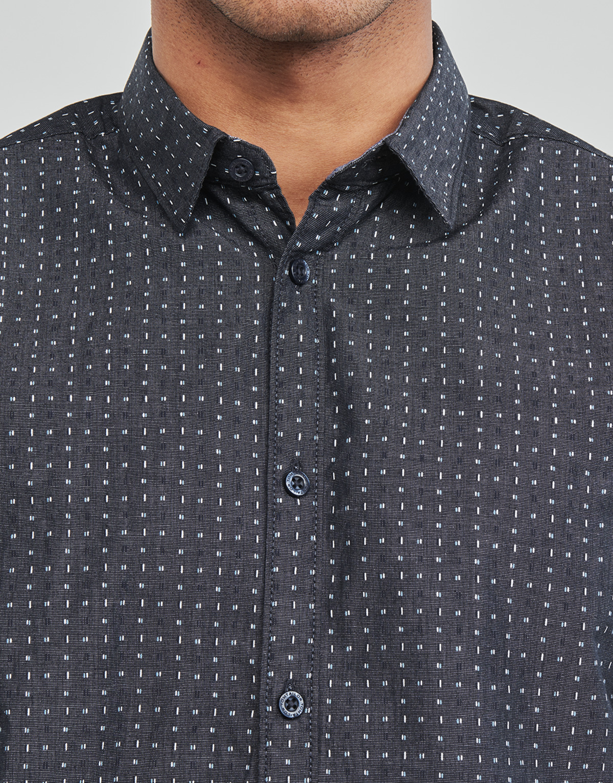 Tom Tailor Marine FITTED PRINTED SHIRT UB5ErLTY