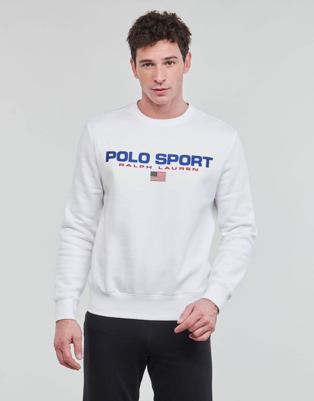 Polo Ralph Lauren Blanc SWEATSHIRT POLO SPORT EN MOLLETON ZQTjEWkw