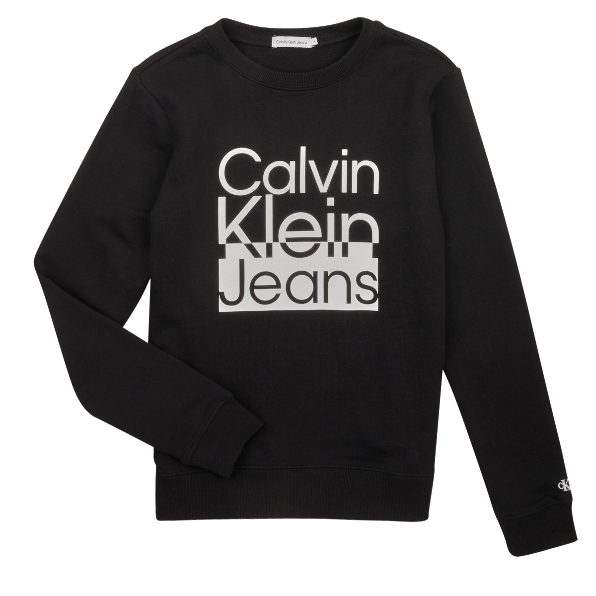 Calvin Klein Jeans Noir BOX LOGO SWEATSHIRT qijOxnm9