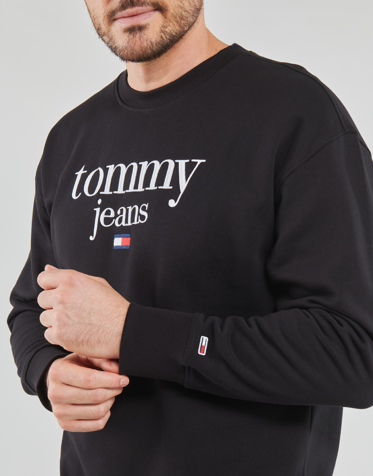 Tommy Jeans Noir TJM REG MODERN CORP LOGO CREW tOhkAoBi