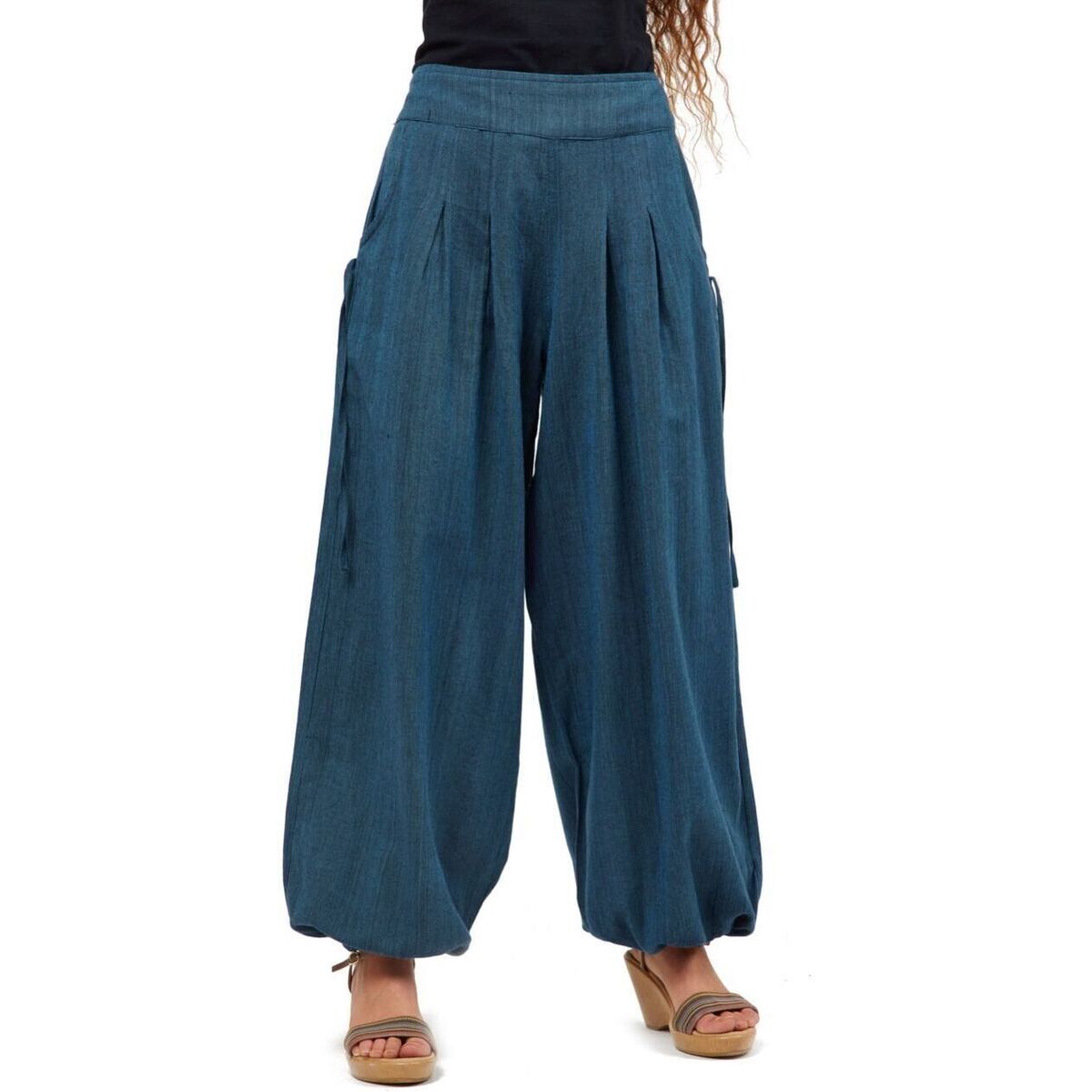 Fantazia Bleu Pantalon aladdin ethnique femme Tilah QH3RENIw