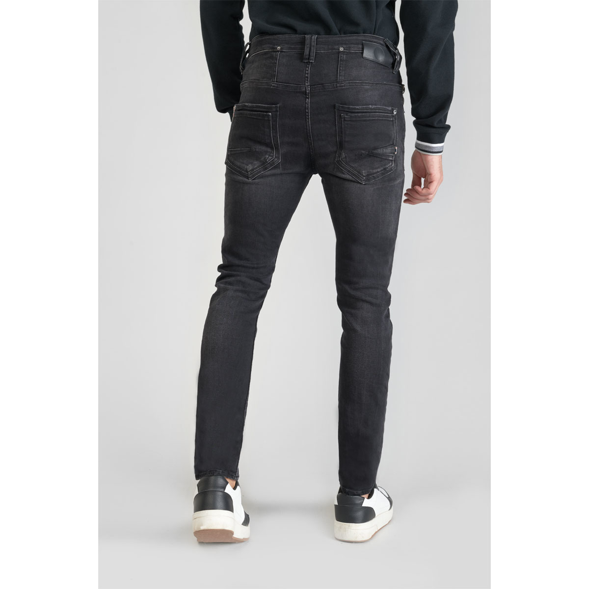 Le Temps des Cerises Noir Riff 900/16 tapered jeans destroy noir qfnEohcs