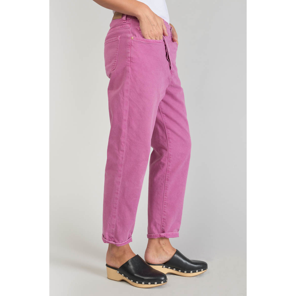 Le Temps des Cerises Violet Cosy boyfit 7/8ème jeans violet rose SlHZ7AIP