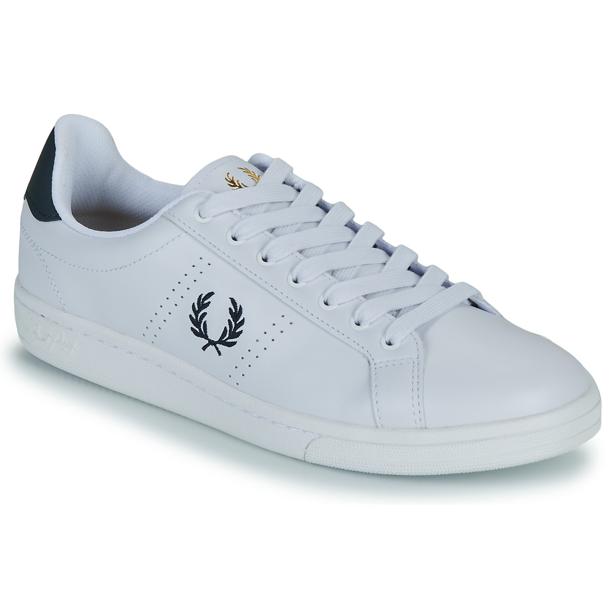 Fred Perry Blanc B721 LEATHER XUPoUDBH