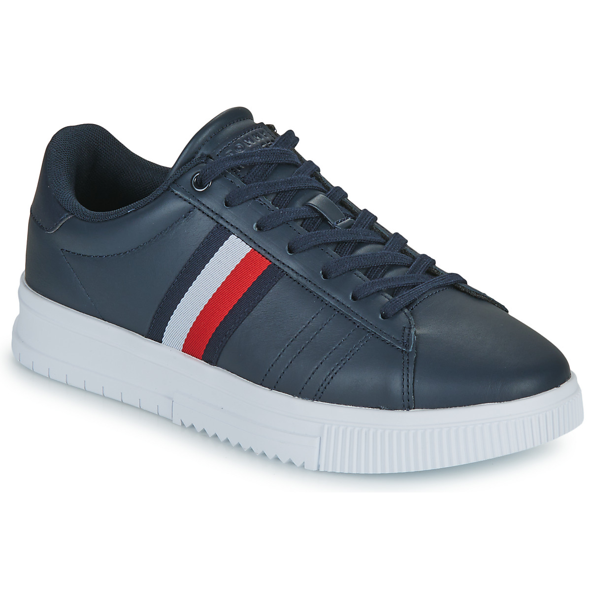 Tommy Hilfiger Marine / Rouge / Blanc SUPERCUP LEATHER 