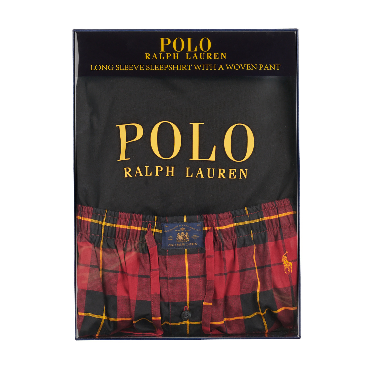 Polo Ralph Lauren Noir / Rouge L/S PJ SLEEP SET whoWfzNT
