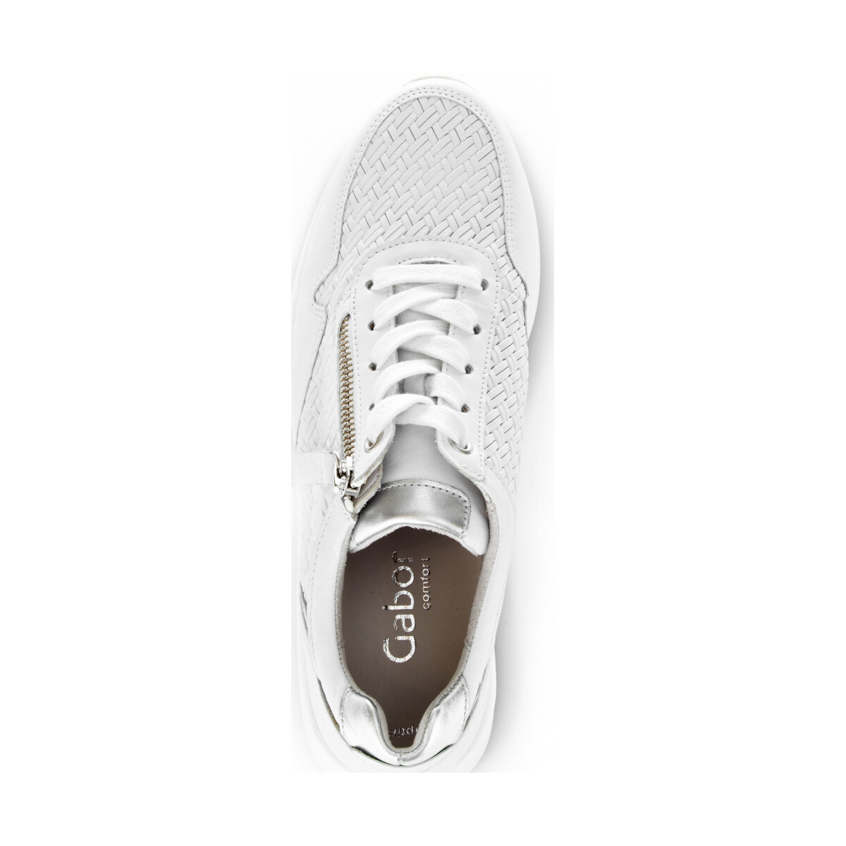 Gabor Blanc Sneakers en cuir à talon plat TT7xrJzd