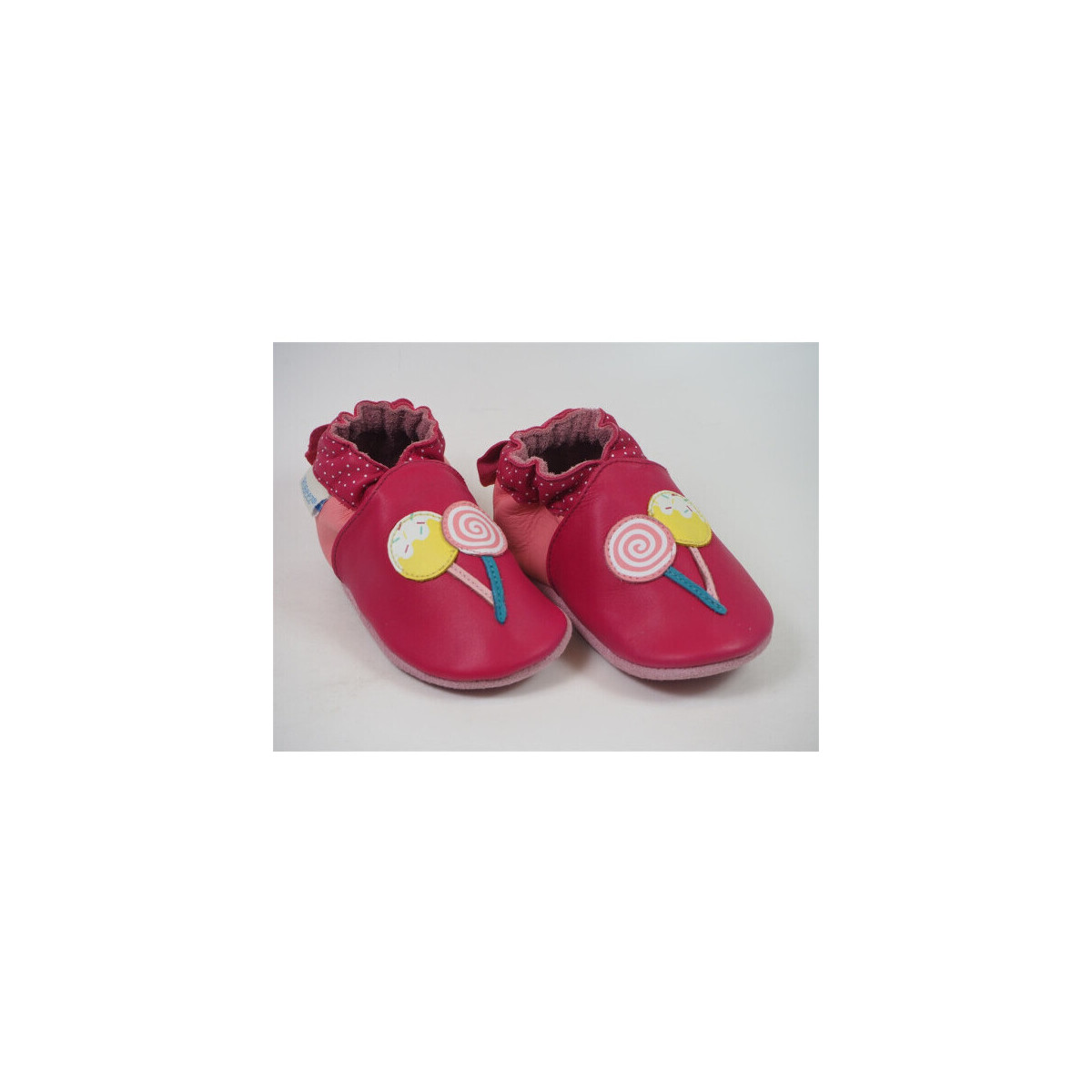 Robeez Rose funny sweets chaussons cuir élastiqués rose rouge ytdyvtbD