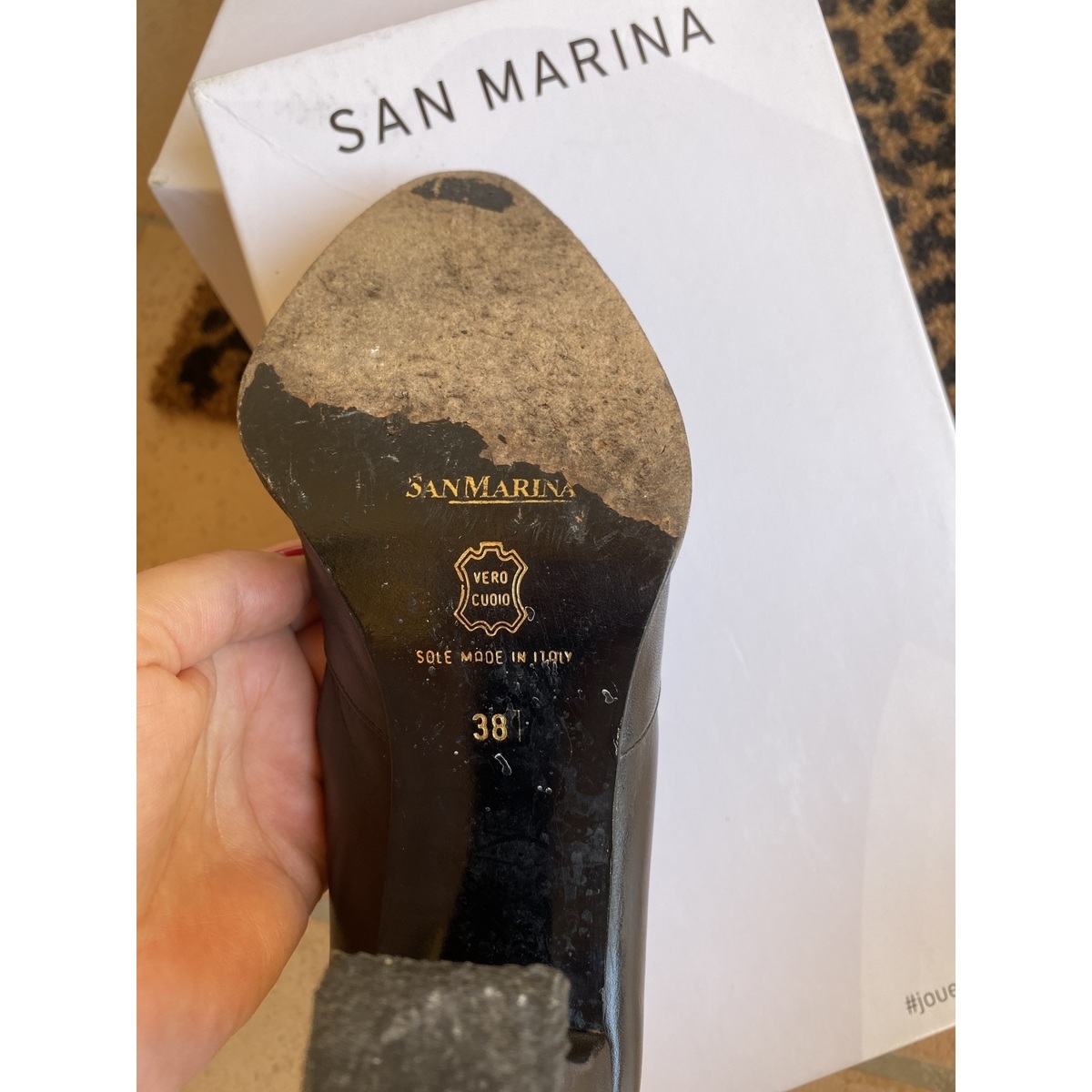 San Marina Noir Escarpins noirs en cuir tCev5Wf4
