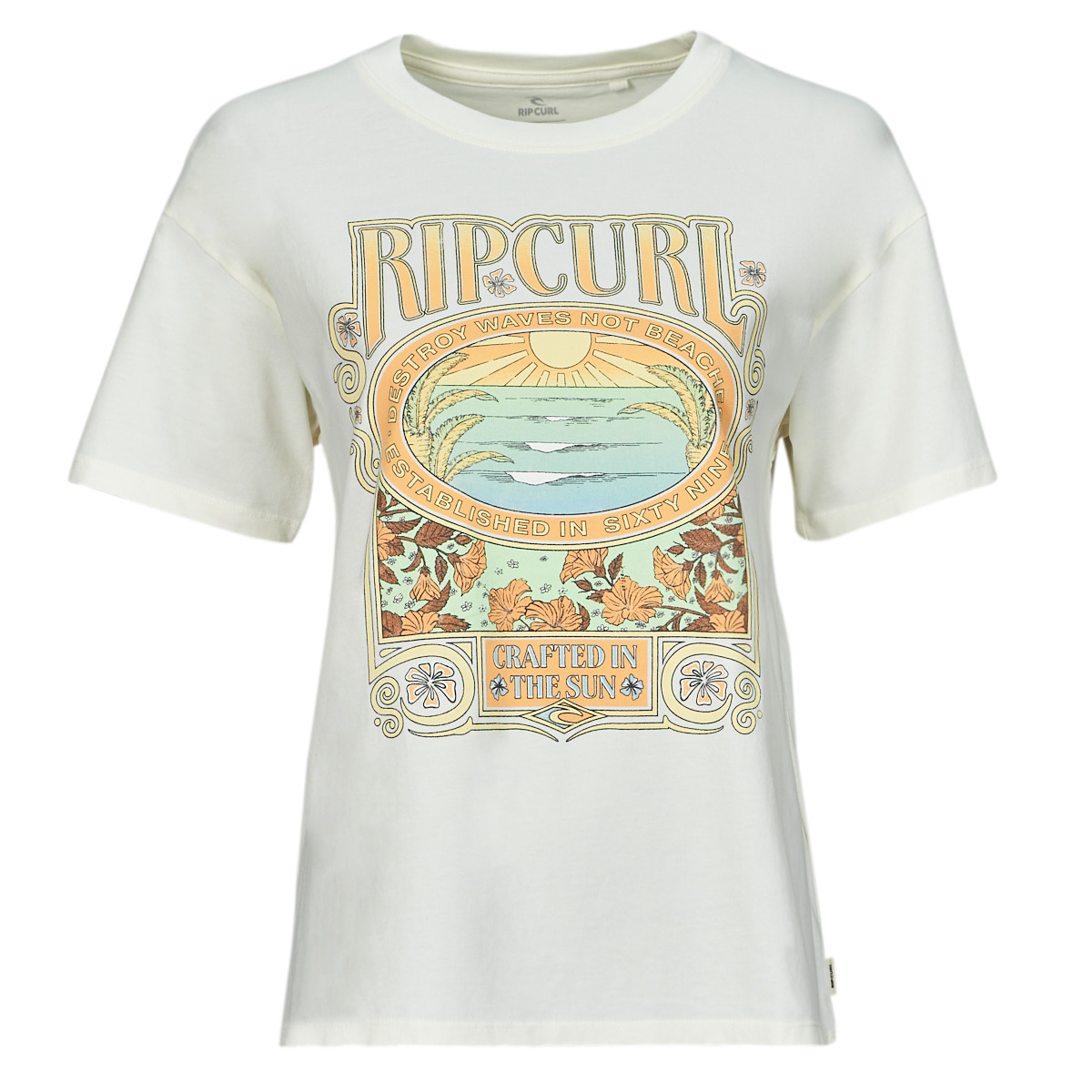 Rip Curl Beige LONG DAYS RELAXED TEE QyOG8WTD