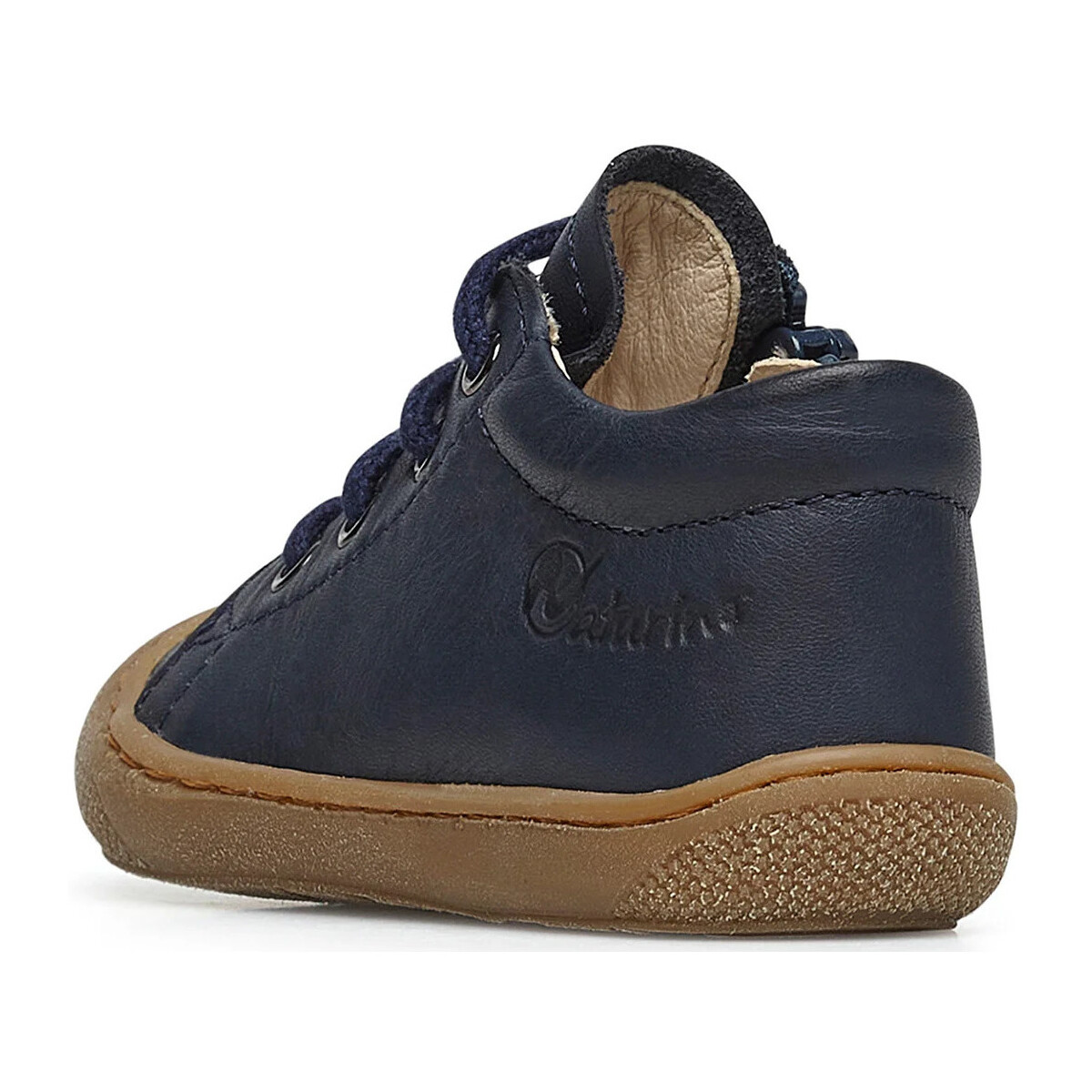 Naturino Bleu Chaussures premiers pas en cuir avec zip COCOON ZIP wNjHg6gw
