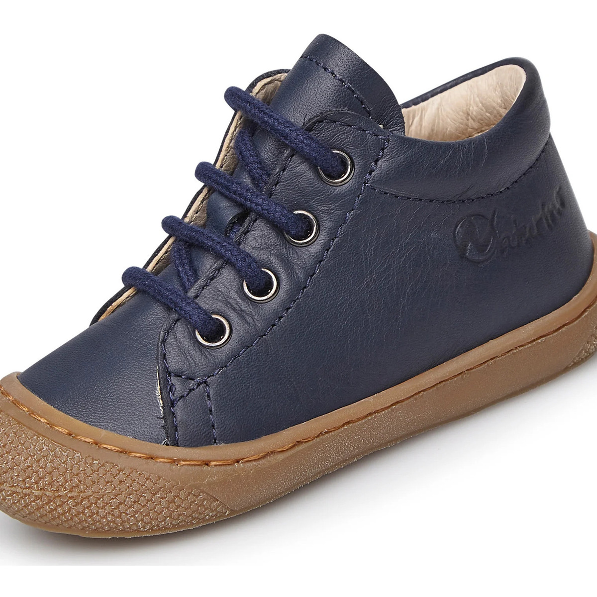 Naturino Bleu Chaussures premiers pas en cuir avec zip COCOON ZIP wNjHg6gw