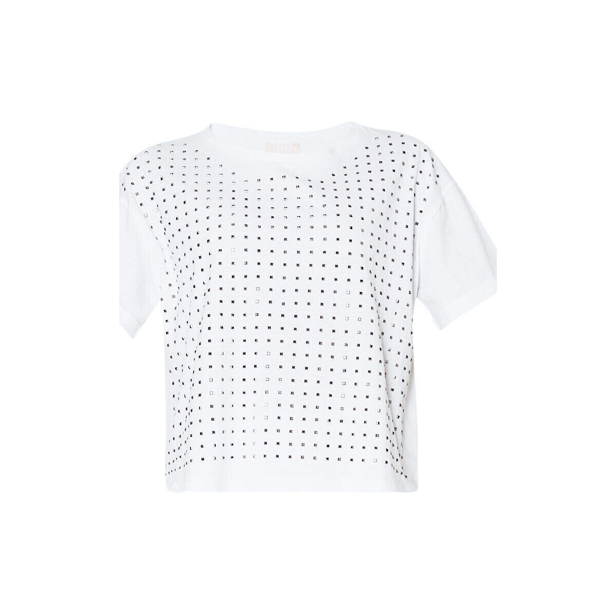 Liu Jo Blanc T-shirt avec strass YZEmFDcC